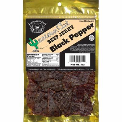 Buffalo Bills 3oz Black Pepper Western Cut Beef Jerky Pack (thin-sliced beef jerky w/ black pepper)
