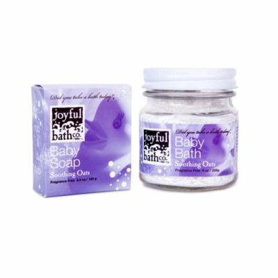 Joyful Bath Co Baby Soap & Salt Set, Fragrance Free Soothing Oats