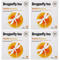 (4 PACK) - Dragonfly Tea - Vanilla Rooibos Tea | 40 Bag | 4 PACK BUNDLE