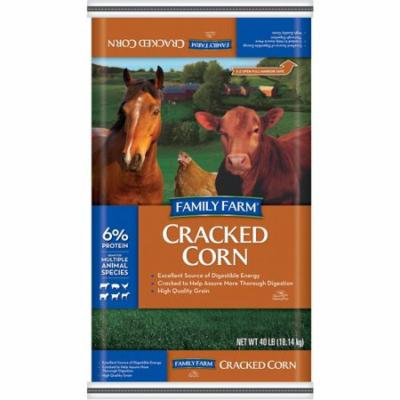 Family Farm Cracked And Cleaned Corn Animal Feed, 40 lb