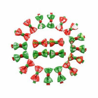 20 Pieces Girl Christmas Holiday Gift Snowflake Ribbon Hair Bows Clip Girl Hairpin