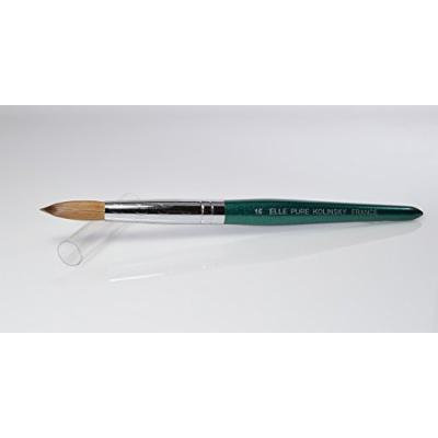 Elle Green Handle Pure French Acrylic Nail Brush (Size #16 Round)