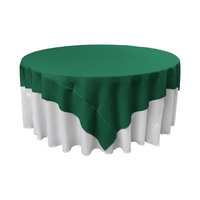 LA Linen TCpop90x90-TealP43 Polyester Poplin Square Tablecloth Teal - 90 x 90 in.