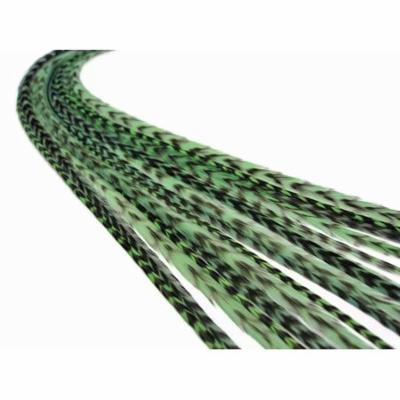 1 Piece - Mint Green Thin Long Grizzly Rooster Hair Extension Feather & Silicon Bead