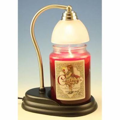 Aurora Pewter Candle Warmer Gift Set - Warmer and Courtneys 26oz Jar Candle - MAHOGANY TEAKWOOD