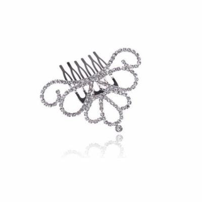 Bridal Jewelry Genuine Crystal Rhinestone Tier Swirl Tiara Head Piece Hair Comb
