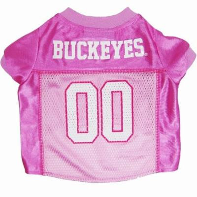Pets First College Ohio State Buckeyes Pet Pink Jersey, 4 Sizes Available