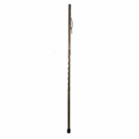 Brazos Traveler’s Collapsible Twisted Oak Wood Walking Stick, 55 Inches, Brown