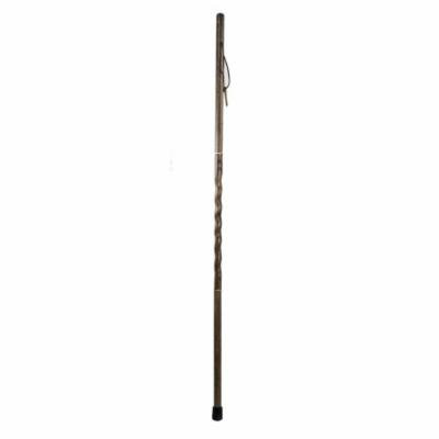 Brazos Traveler’s Collapsible Twisted Oak Wood Walking Stick, 55 Inches, Brown