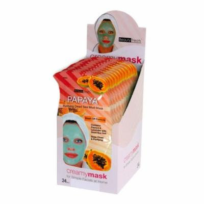 BEAUTY TREATS Papaya Purifying Dead Sea Mud Mask Display Box 24 Pcs