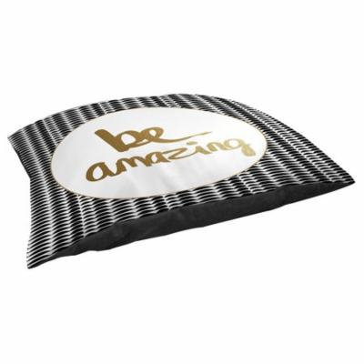 Thumbprintz Be Amazing Black and Gold Fleece Pet Bed