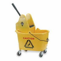 Tough Guy 2PYH5 Yellow Polypropylene 12 to 32 oz. Mop Bucket and Wringer