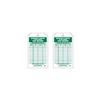 BRADY 86670 Emer Sh & Eye Wash Test Rcd Tag, PK100