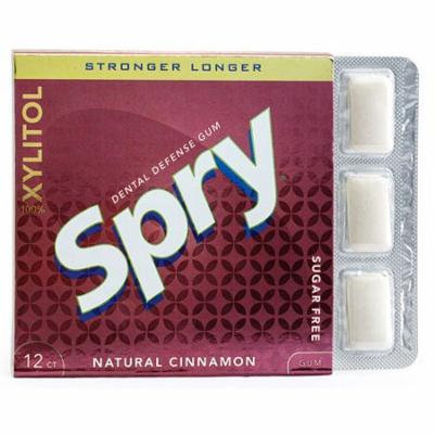 Xlear Spry Dental Defense Gum Natural Cinnamon -- 12 Pieces pack of 1
