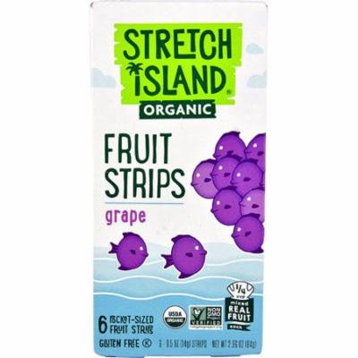 Stretch Island Organic Fruit Strips Grape -- 6 Pocket-Sized Fruit Strips pack of 6