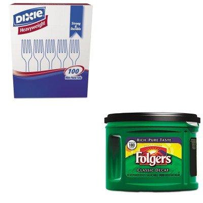 KITDXEFH207FOL00374CT - Value Kit - Folgers Ground Coffee (FOL00374CT) and Dixie Plastic Cutlery (DXEFH207)