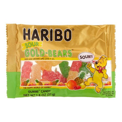 Haribo Sour Gold Bears Candy, 1.8 Oz (Innerpack of 24)