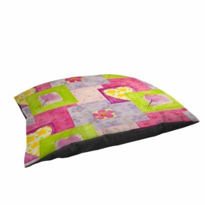 Thumbprintz Hearts and Flowers Large Rectangle Pet Bed