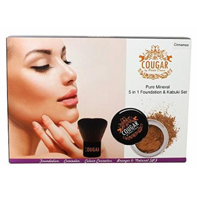 Cougar Beauty Products 5 in 1 Mineral Foundation, Brush Natural Light, 114 Gram