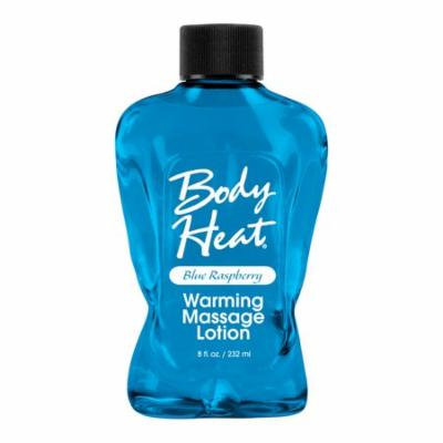 Body Heat Warming Massage Lotion - Blue Raspberry - 8 oz