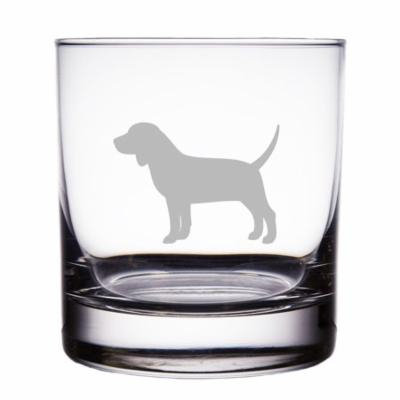 Beagle Dog Breed Engraved 10 oz Rock Glass