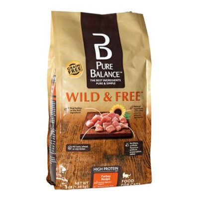 Pure Balance Grain Free Wild & Free Turkey Dry Cat Food, 3 Lb
