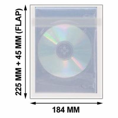CheckOutStore 500 OPP Plastic Wrap Bag for DVD Case 45mm