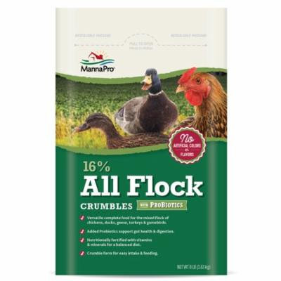 Manna Pro Poultry Feed All Flock with Probiotic 8 lb