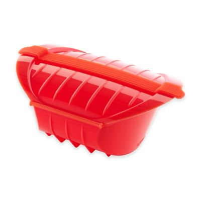 Lékué Deep Steam Case with Tray in Red