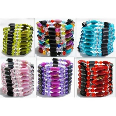 Bulk Buys Magnetic Hematite Wraps-Lariats-Necklace-Bracelet for Man and Woman - Case of 120