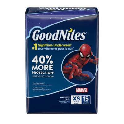 GoodNites Bedtime Pants for Boys Jumbo Pack (Choose Your Size) 15 ct Pack