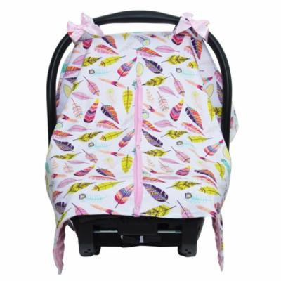 JLIKA car seat canopy cover - Pink Feathers