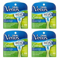 Gillette Venus Embrace Refill Blades, 4 Ct (Pack of 4)