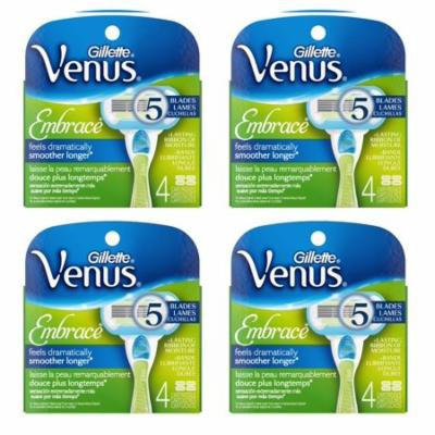 Gillette Venus Embrace Refill Blades, 4 Ct (Pack of 4)
