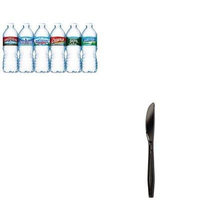 KITBWKKNIFEHWBLANLE101243 - Value Kit - Boardwalk Full Length Polystyrene Cutlery (BWKKNIFEHWBLA) and Nestle Bottled Spring Water (NLE101243)