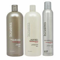 Scruples Moisture Bath Shampoo & Conditioner 33.8oz & High Definition Hair Spray 10.6oz