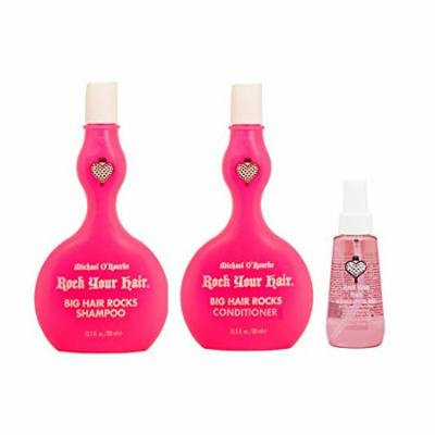 Rock Your Hair Big Hair Rocks Shampoo & Conditioner 10.5oz + Moringa Dry Oil Mist 4oz