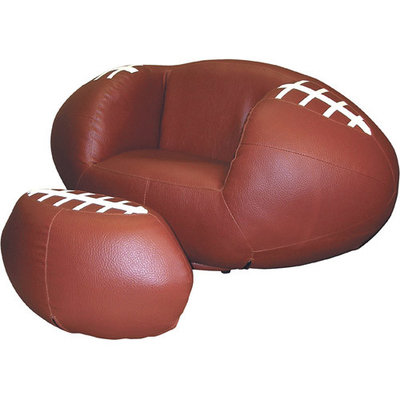 Football Chair and Ottoman Set