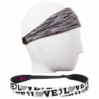 Hipsy Adjustable No Slip Volleyball Headbands for Women Gift Packs (White & Grey 2pk)