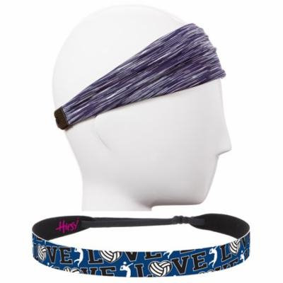 Hipsy Adjustable No Slip Volleyball Headbands for Women Gift Packs (Navy & Navy 2pk)
