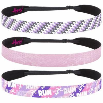 Hipsy Women's Adjustable NO SLIP Running Headbands (Pink/Purple & Pink 3pk)