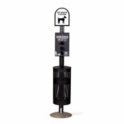 Dog Waste Stations - Everything Included - Free 400 dog waste bags and 50 can liners