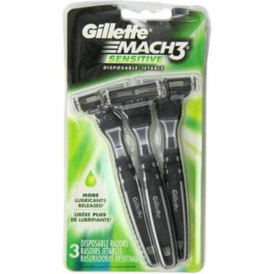 2 Pack - Gillette MACH3 Disposable Razors, Sensitive 3 ea