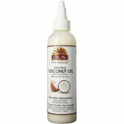4 Pack - Okay 100% Pure Coconut Oil for Hair & Skin, 4 oz
