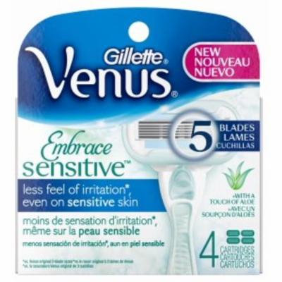 4 Pack - Gillette Venus Sensitive 5-Blade Cartridges 4 ea