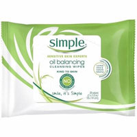 Simple Sensitive Skin Experts Oil Balancing Cleansing Wipes 25 ea
