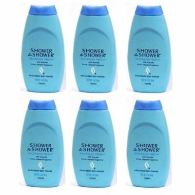 Shower To Shower Absorbent Body Powder Morning Fresh 1 Oz (6 Pack) + LA Cross Tweezers 71817