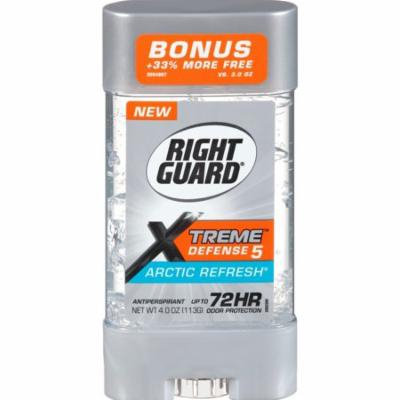 6 Pack - Right Guard Total Defense 5 Power Gel, Antiperspirant & Deodorant, Artic Refresh 4 oz