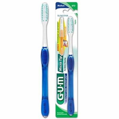 3 Pack - GUM Micro Tip Toothbrush Medium/Full 1 Each