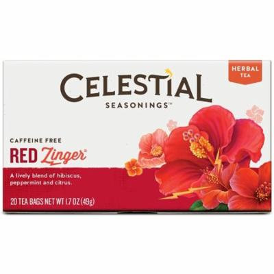 4 Pack - Celestial Seasonings Tea Caffeine Free Herbal Tea, Red Zinger 20 ea